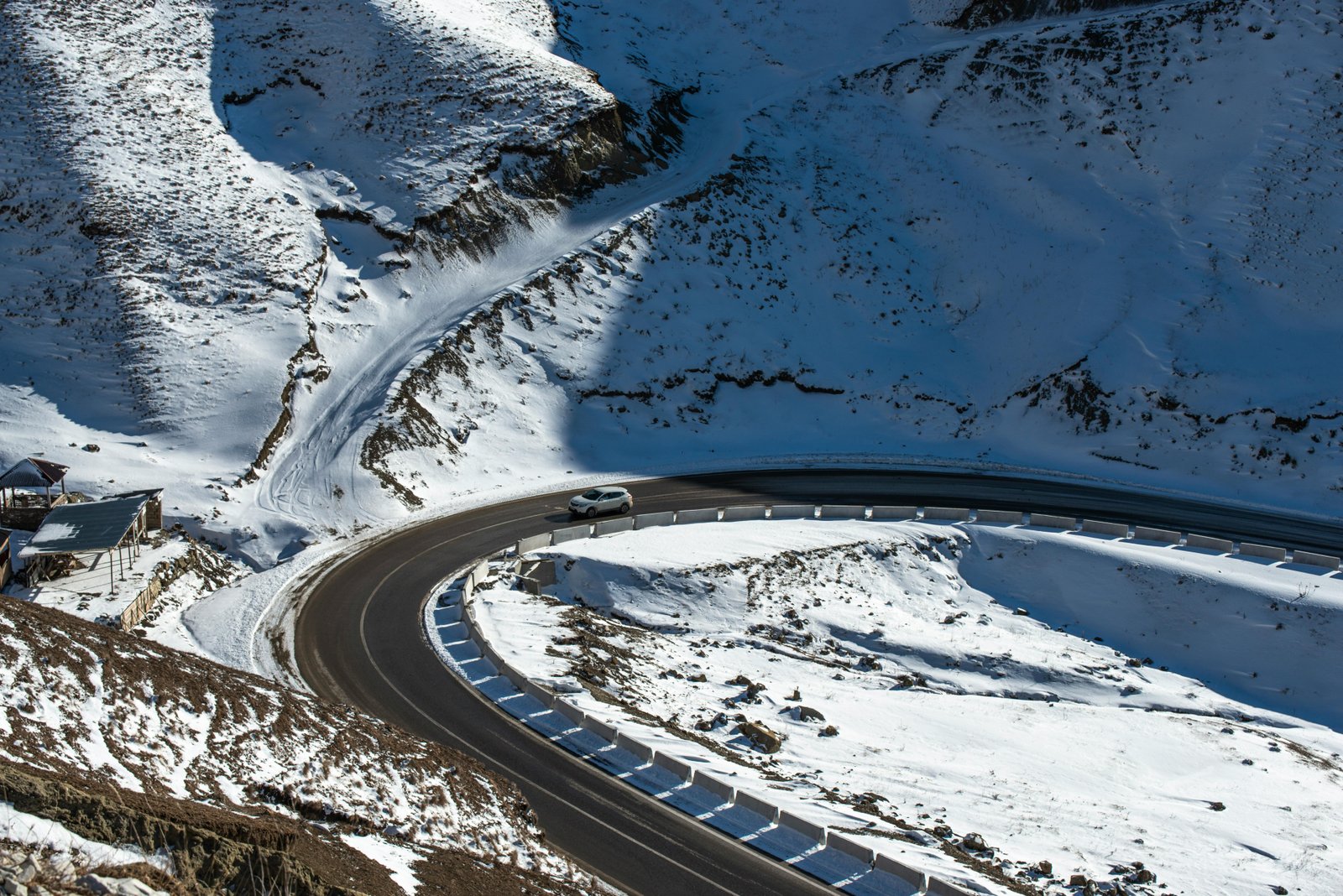 Car Driving Up Mountain